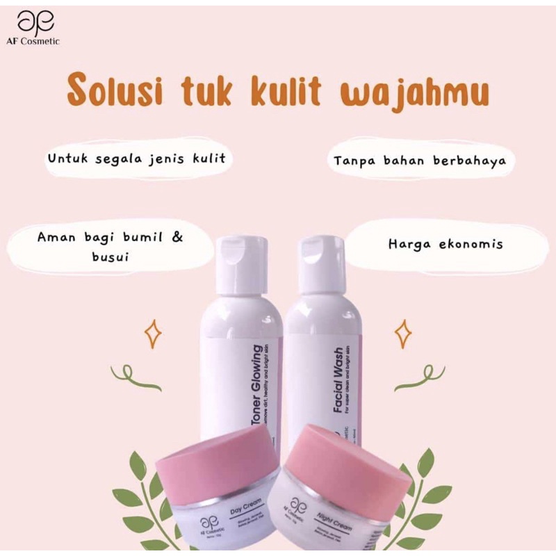 AF cosmetik/skincare/glow&acne/mencerahkan/glowing/membersihkanwajah/perawatanwajah/murah