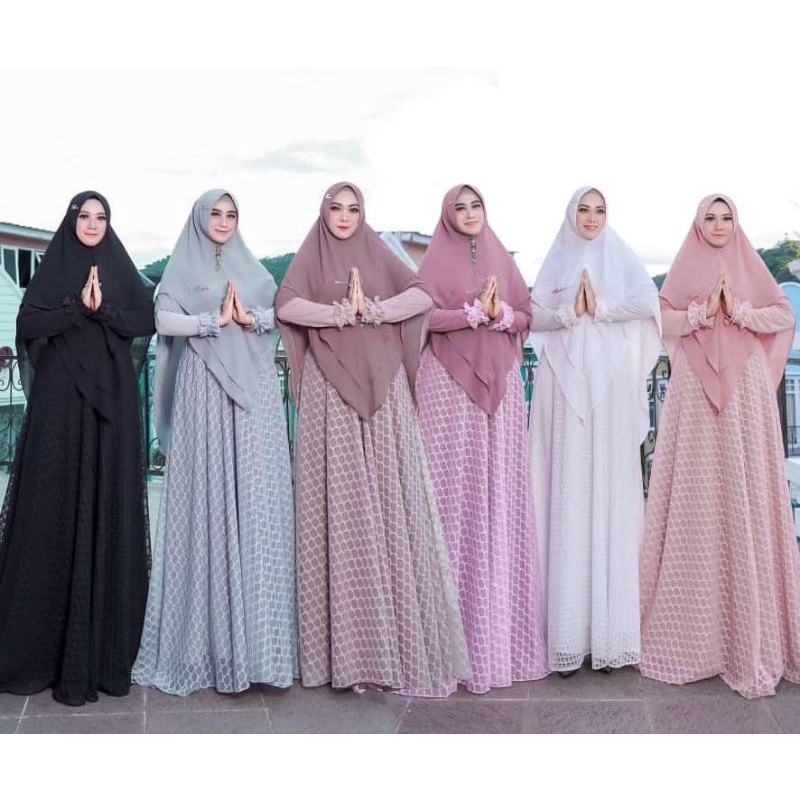 gamis syari tulle / mahalini gamis syari