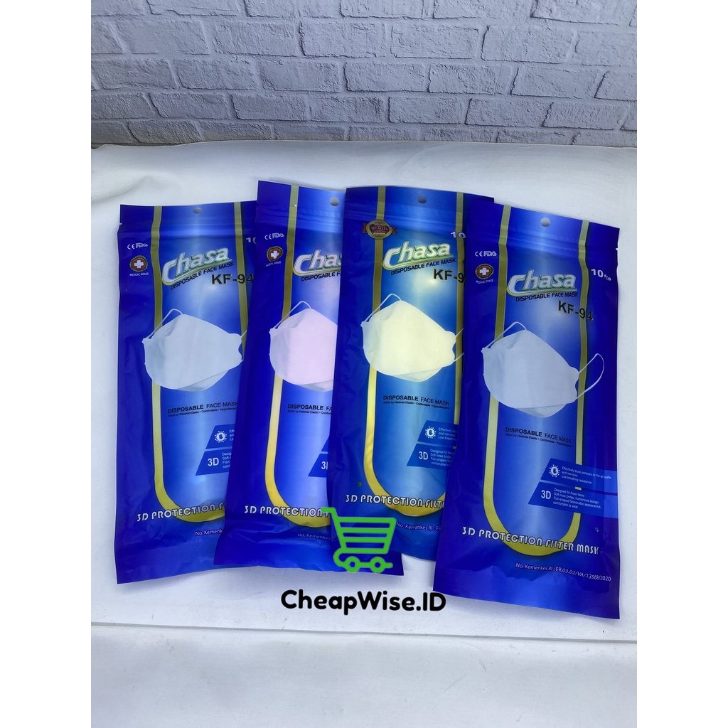 Masker Chasa KF94 Sachet Ziplock isi 10 PCS Kemenkes
