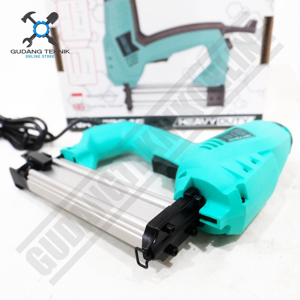 Mesin Staples Paku Tembak LISTRIK F304E NRT PRO / Elektrik Electric Nailer Staples Stapler Gun F 304 NRT