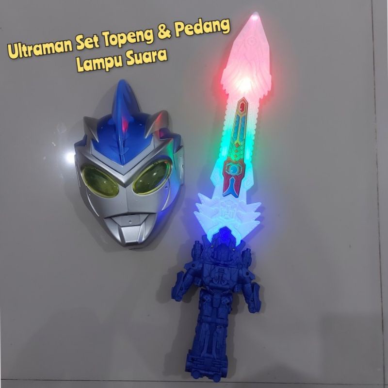 Mainan Set Topeng &amp; Pedang Ultraman - Cosplay Ultramen Anak Laki Cowok