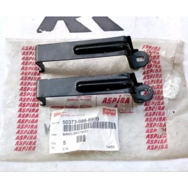 plat clamp klem bracket braket breket pengikat accu aki honda C50 C70 C90 C700 C800 supercub origina