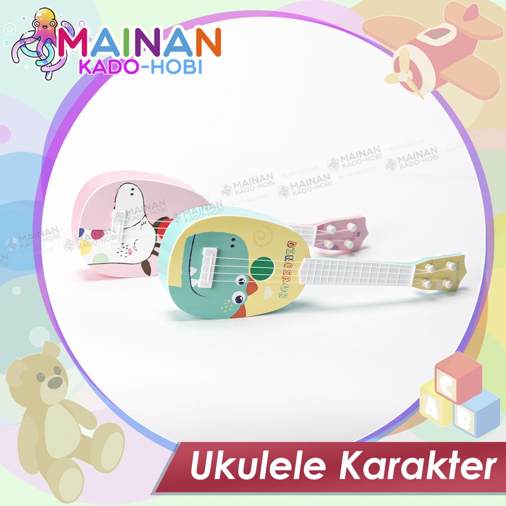 MAINAN ANAK MUSIK GITAR UKULELE KARAKTER