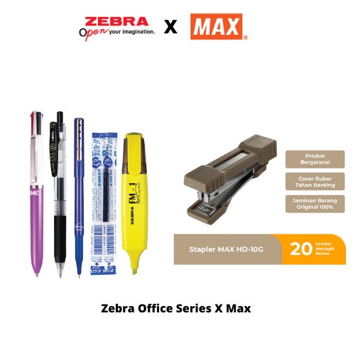 

ZEBRA OFFICE SERIES X MAX - PAKET ALAT TULIS ZEBRA DAN MAX STAPLER