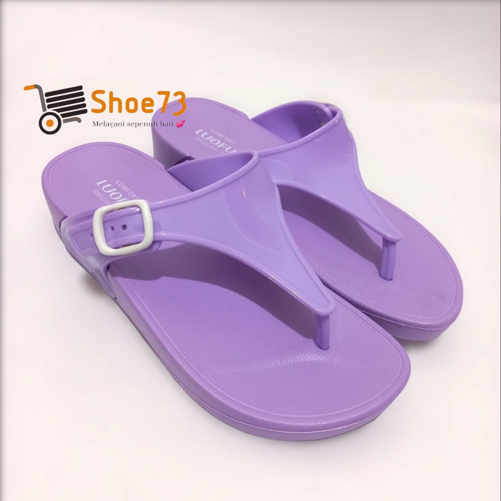 LUOFU E 7154 - E01WS6 SIZE 36-40 ORIGINAL l Sandal jepit jelly wanita l Sendal jepit cewek impor