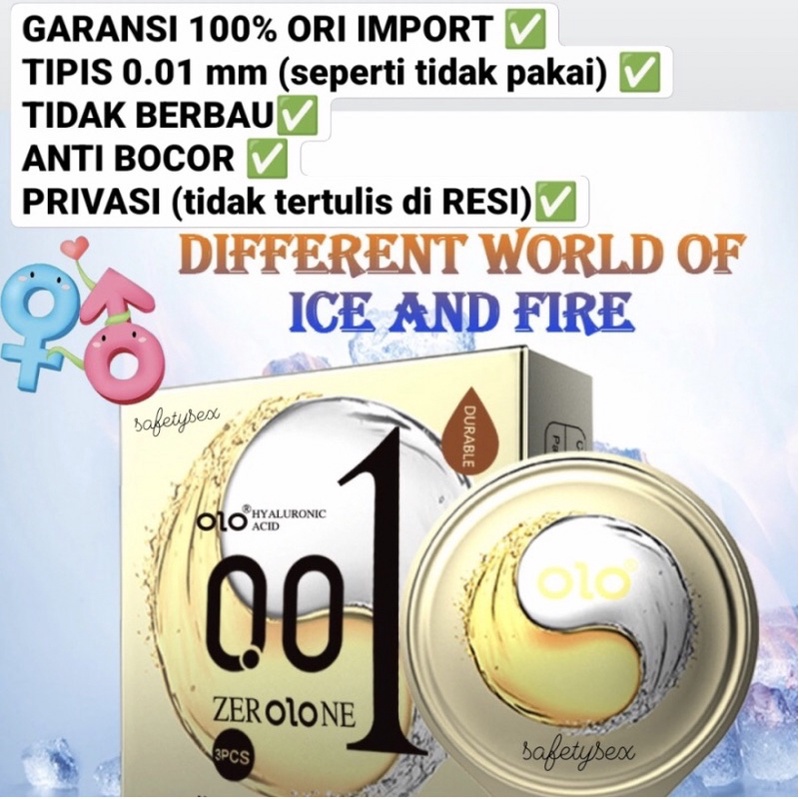 KONDOM CONDOM OLO GOLD ICE&FIRE,ULTRA TIPIS OLO 0.01mm 100 ORI IMPORT