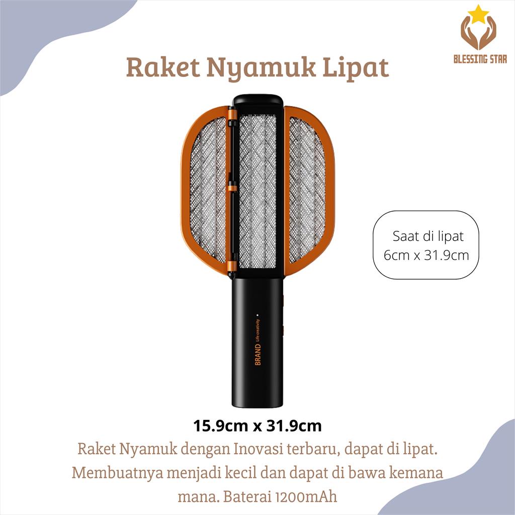 Raket Nyamuk Lipat Portable Traveling Camping Portabel