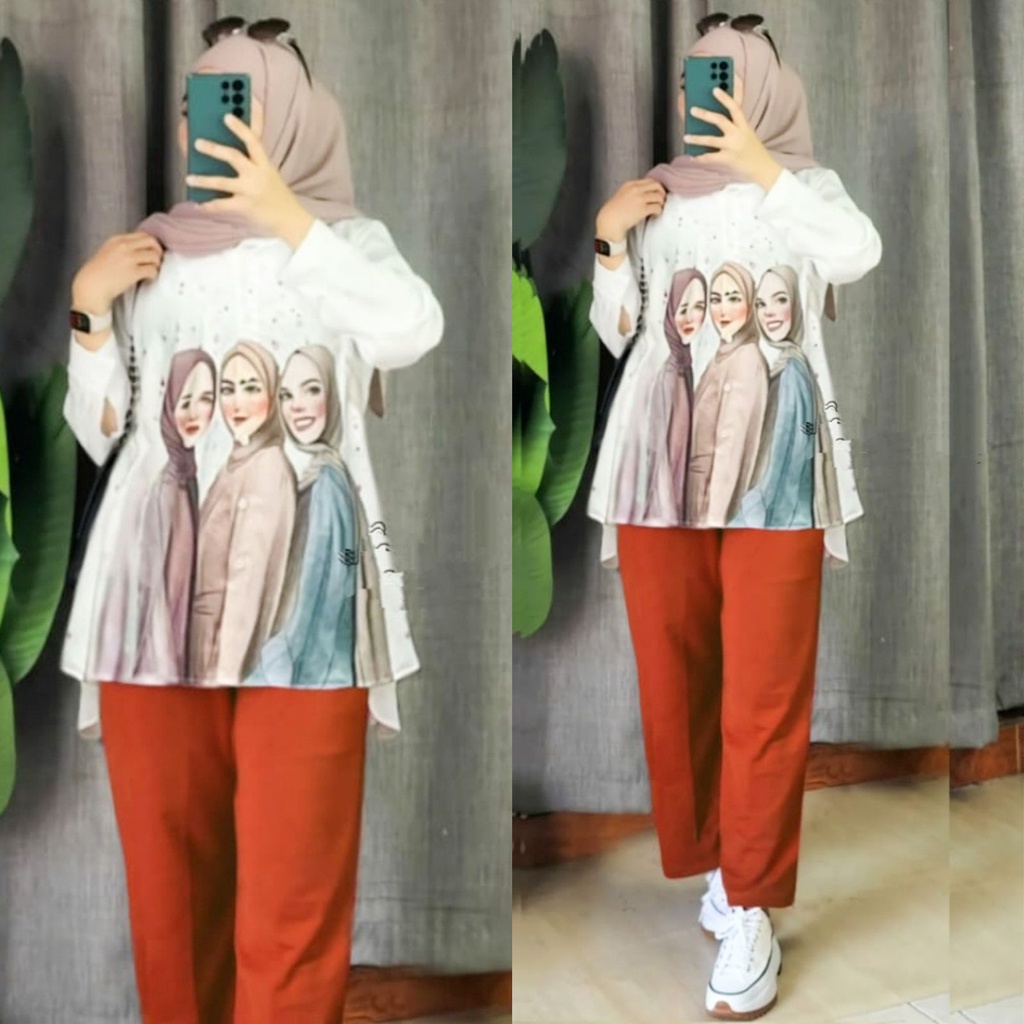 BESTIE SETELAN ONESET WANITA PREMIUM AIRFLOW CRINCKLE DEODORA RAYON