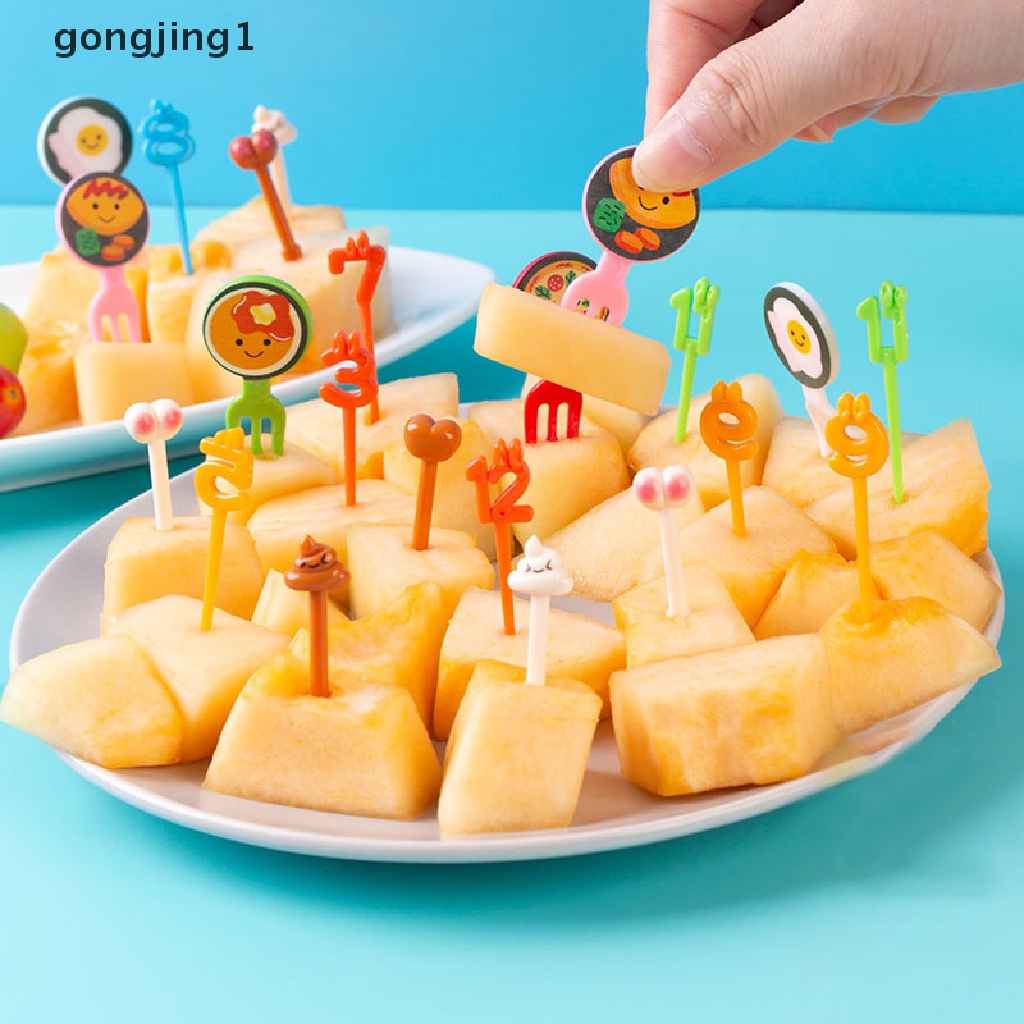 Ggg Kartun Buah Garpu Set Melintir Pesta Prasmanan Dessert Makanan Cocktail Sandwich Stick ID