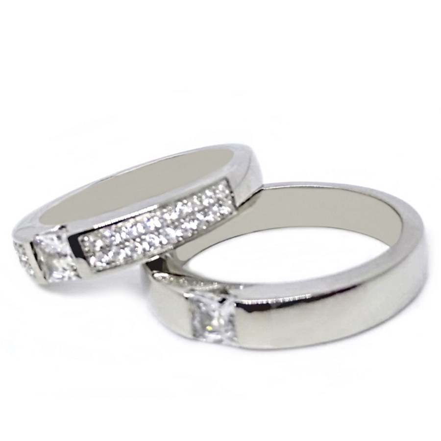 Cincin Tunangan Couple Perak Asli Gratis Ukir Nama A120