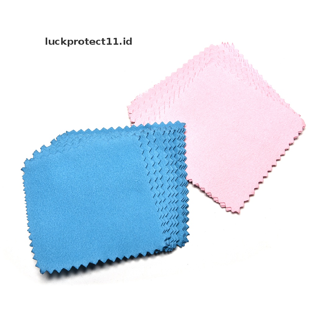 /Fashion Hot// Fashion// 10x New Jewelry Polishing Cloth Cleaning Untuk Plaum Gold Dan Sterling Silver.