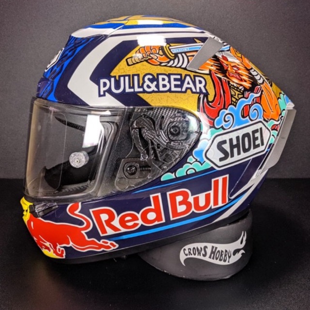 Helm Clone Shoei X14 Grade A copy replika motif Marquez Montegi 3 Redbull