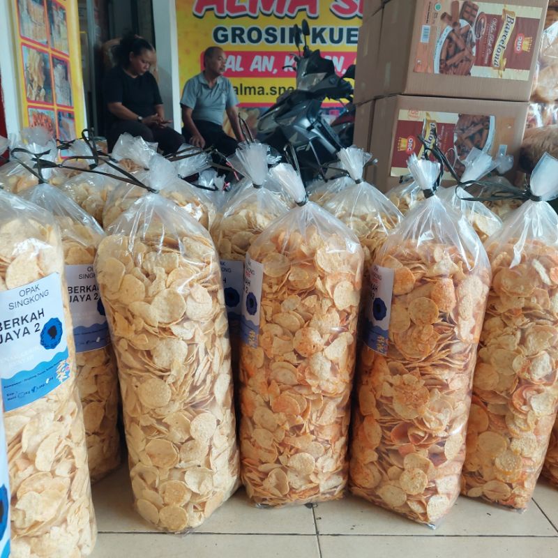 250gram KRIPIK OPAK SINGKONG / SNACK KILOAN MURAH/ CAMILAN MURAH/  ALMA.SNACK