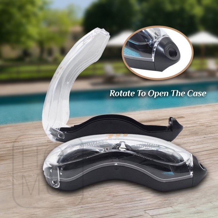 HOMU KACAMATA RENANG DENGAN PENUTUP TELINGA A380 / KACAMATA BERENANG / HOMU KACAMATA RENANG DENGAN