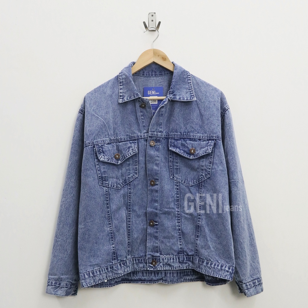 Oversize flower peace jacket jeans by Genijeans