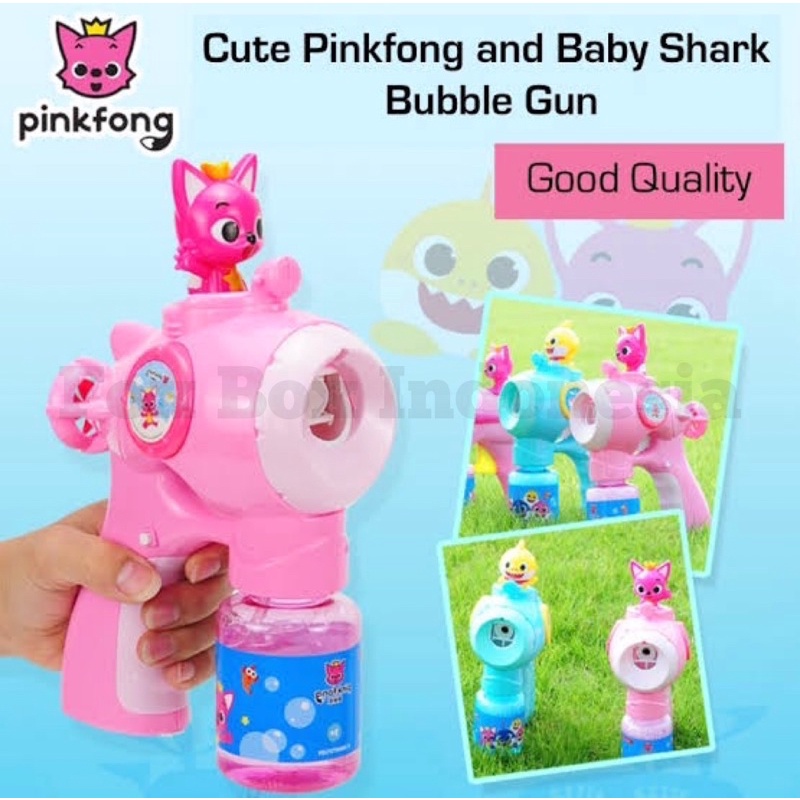 [PALING MURAH] Bubble Gun Karakter dengan Musik - Mainan Pistol Gelembung Sabun Anak - Pink Fong Baby Shark PJ Mask - Fox Box Indonesia