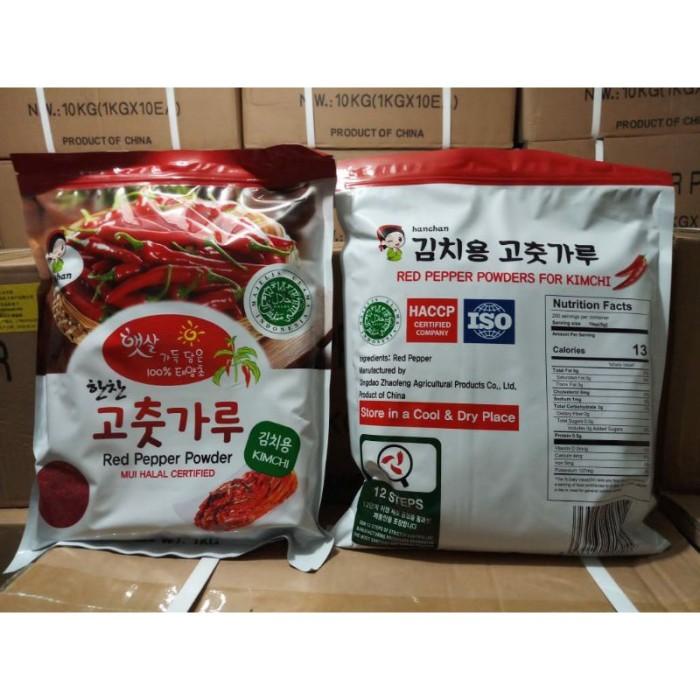 

Hanchan Red Pepper Powder Halal 1 Kg Gochugaru Cabai Cabe Kasar Korea Best Seller