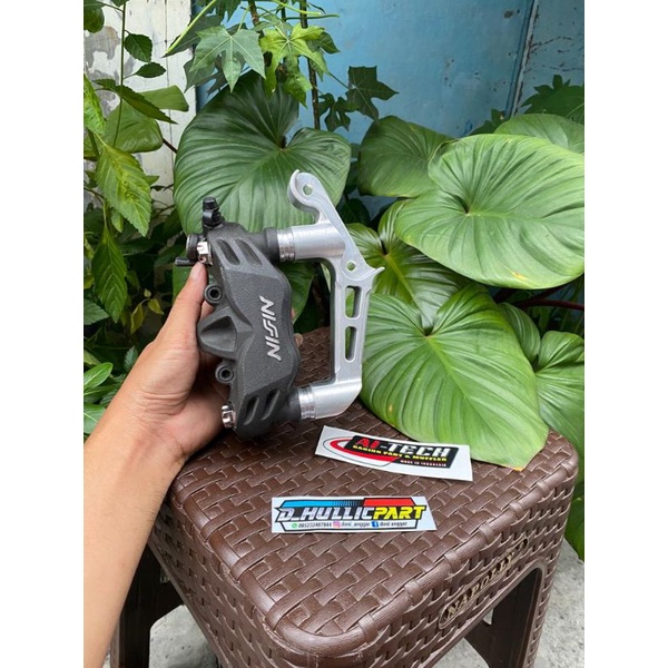 kaliper ZX6R nissin copotan moge original set breket dan baut probold