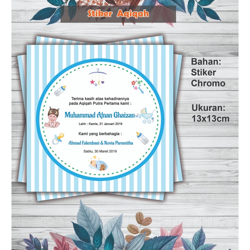 

STIKER AQIQOH/THANK CARD