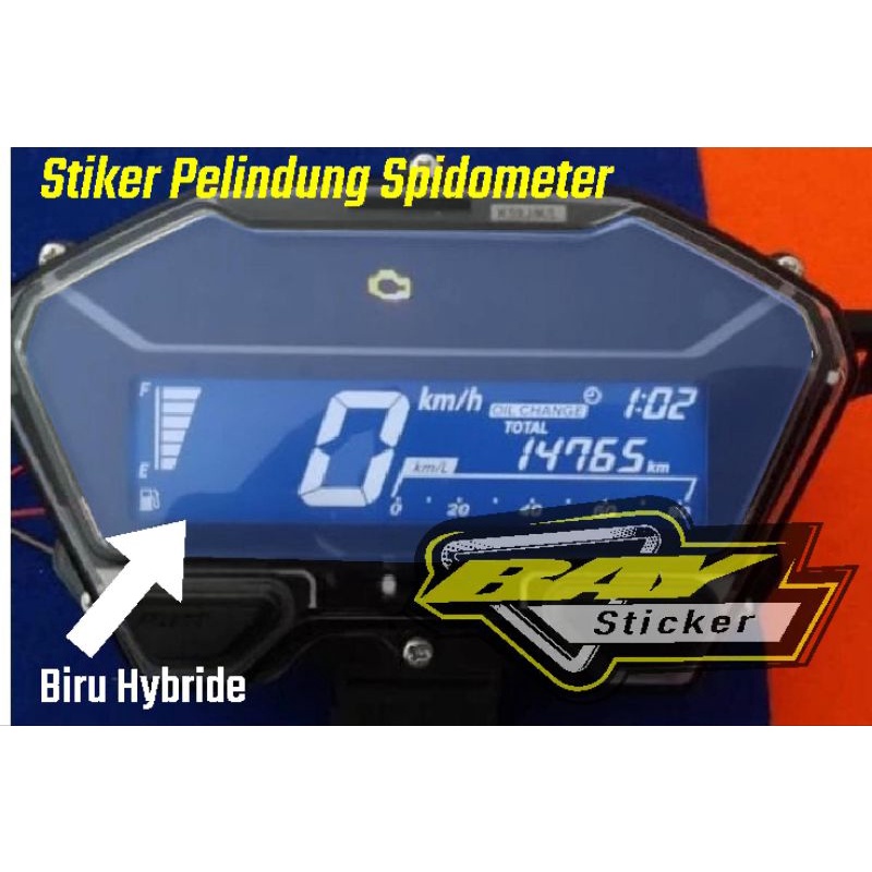 stiker speedometer motor vario125&150 biru hybride.