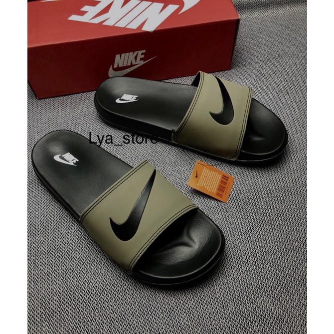 SENDAL SLIDE SLOP Niki  ARMY CASUAL PRIA DAN WANITA FREE BOX + PAPERBAG