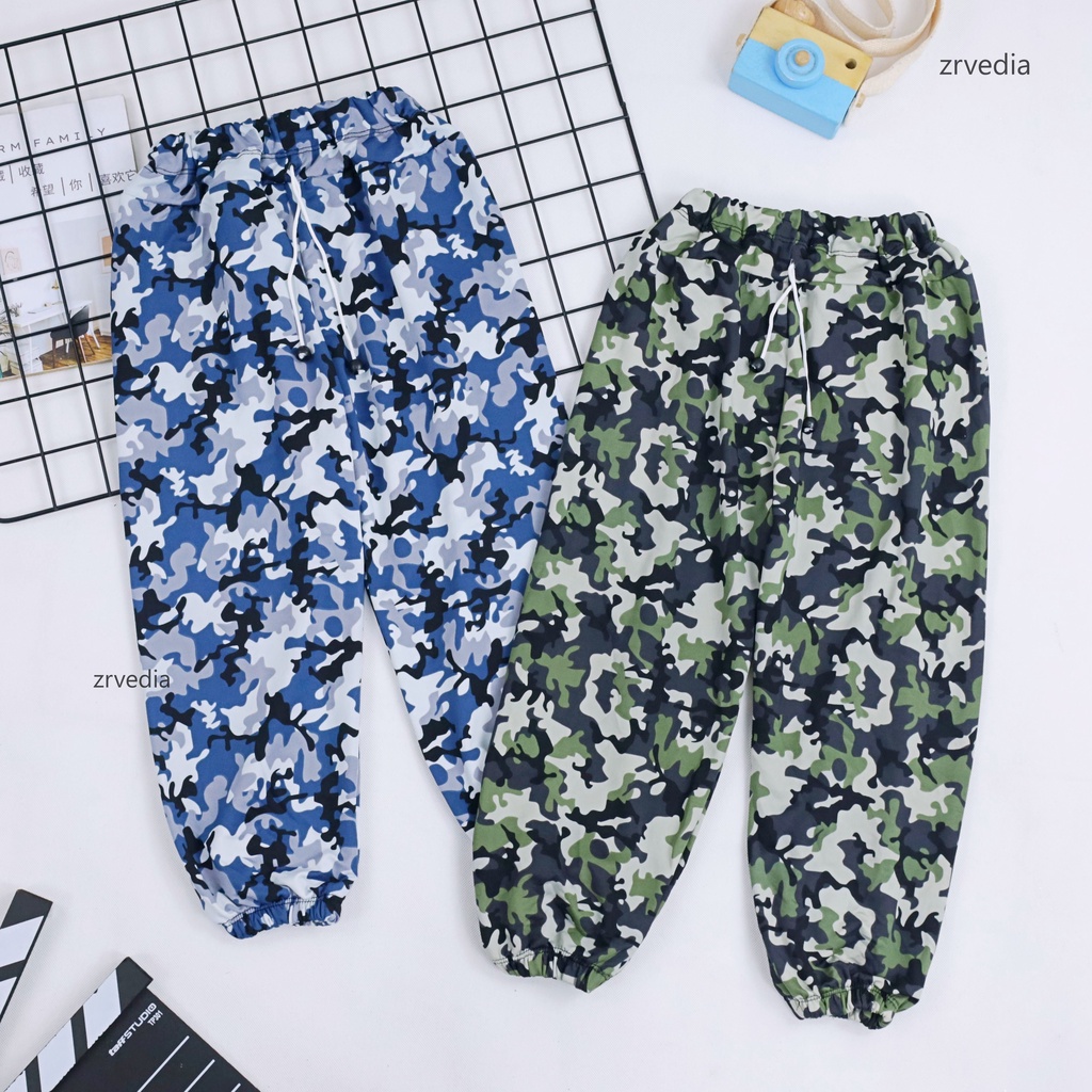 Jogger Loreng uk 5-12 Tahun / Joger Pants Abri Anak Laki Perempuan Celana Panjang Murah Adem Motif