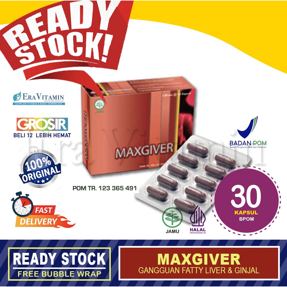 

Maxgiver isi 30 kapsul - Obat Herbal Liver dan Ginjal