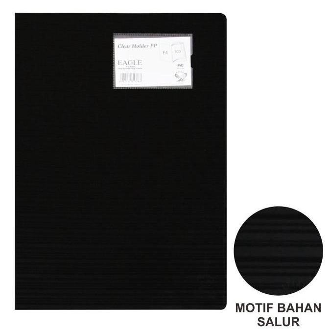 

PROMO Dokumen Keeper / Clear Holder / Display Book EAGLE A4 / F4 100 Pocket - A4, Hitam