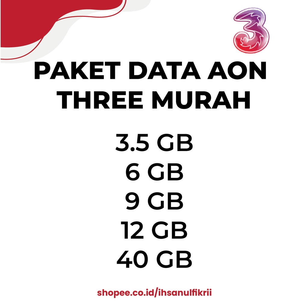 PROMO DATA AON ALWAYS ON THREE TERMURAH MERIAH