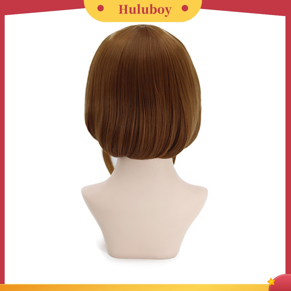 Wig Rambut Pendek Cosplay Anime Bahan Serat Sintetis Suhu Tinggi Untuk Wanita