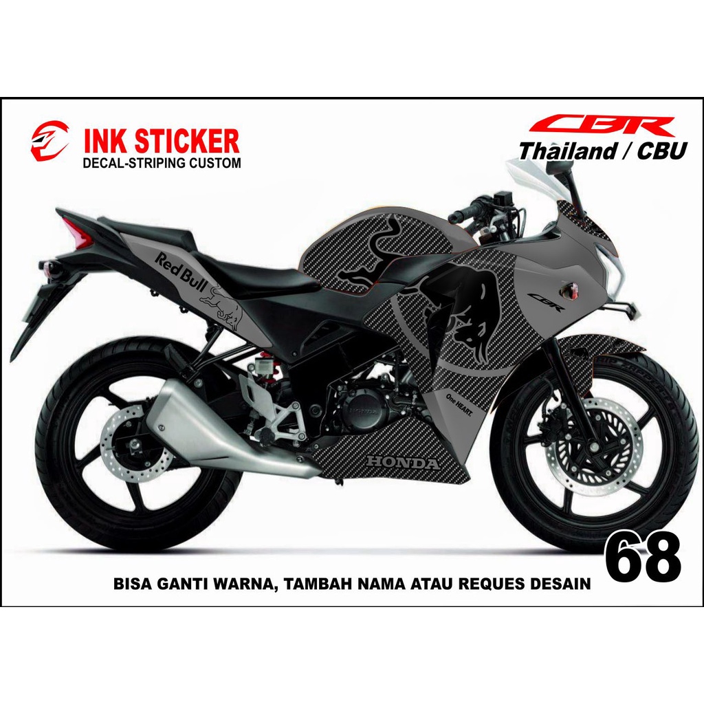 Sticker Decal CBR THAILAND, CBR CBU 150R / 250R 68 fullbody
