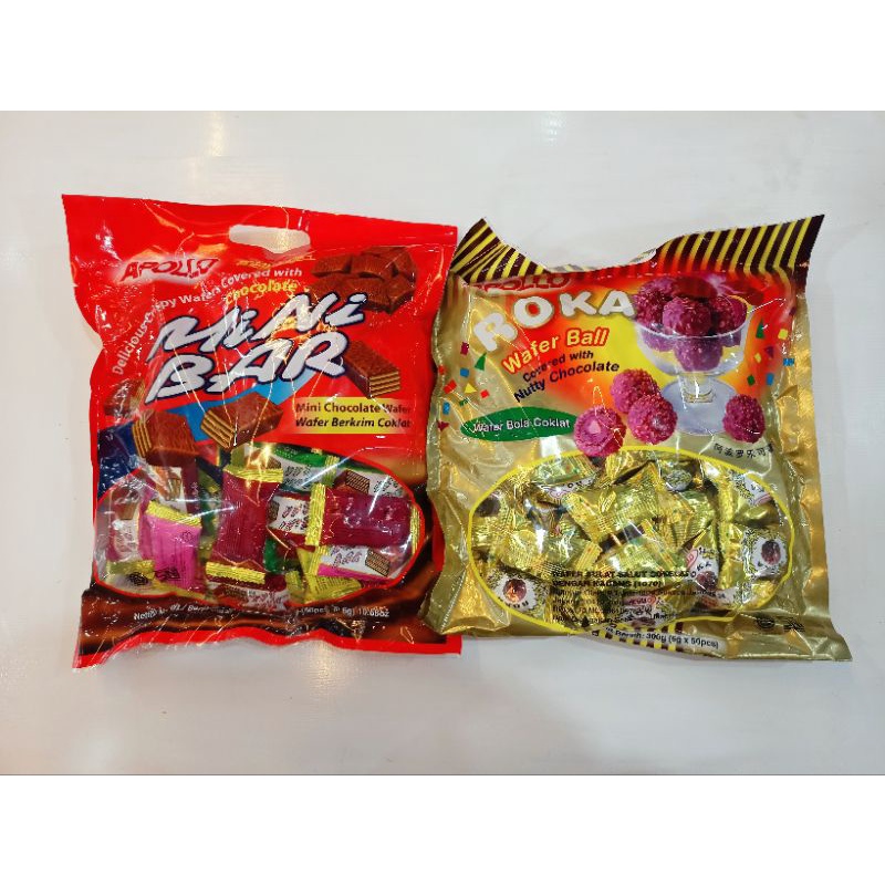 

MINI BAR WAFER COKLAT ISI 50PCS 300 gram/ROKA WAFER BALL COKLAT ISI 50PCS 300gram