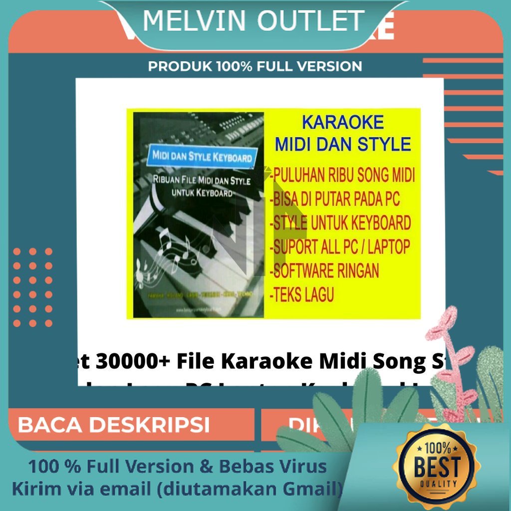 Paket 30000+ File Karaoke Midi Song Style Yamaha Casio Corg Roland Kumpulan Lagu PC Premium Pro Plus