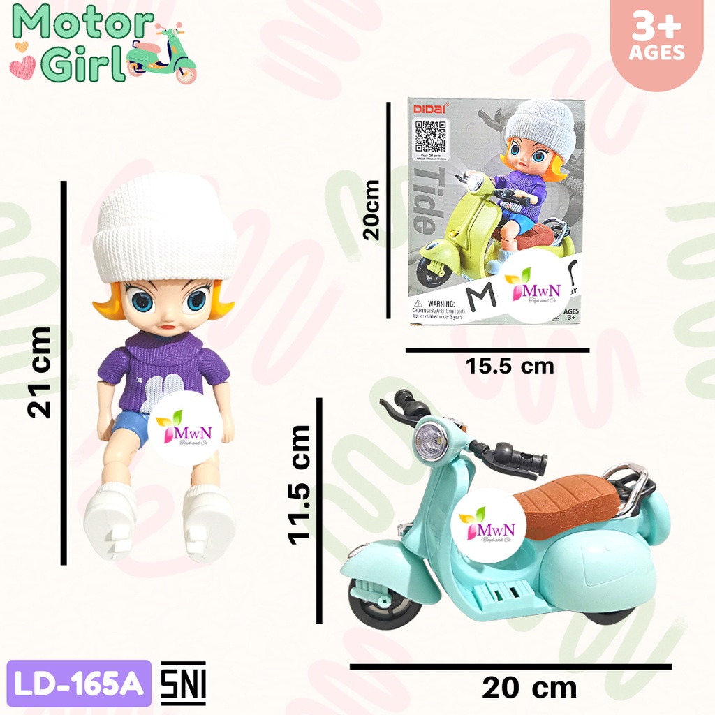 MWN Mainan Motor Girl Scooter No.LD165A