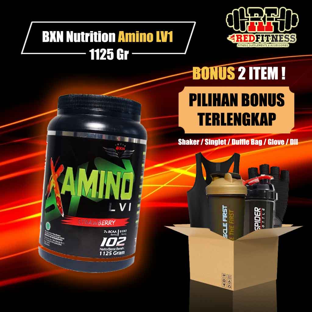 BXN Amino BCAA Powder 1120gr 102 Serving / LV1 Muscle Recovery Suplemen Bubuk BPOM Halal