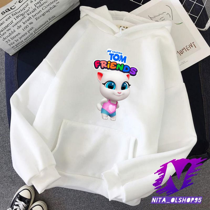 angela sweater hoodie anak my talking tom friends angela