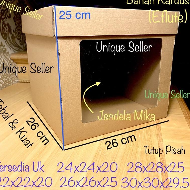 

♩♪ Dus Kotak Box Tart Cake Tinggi 26x26x25 EFLUTE / Dus Box Kotak Kue Tart Tinggi Tutup Pisah 26 x 26 x 25 / Dus Box Kotak Hampers 26x26 x 25 / Dus Box Kotak Coklat 26x26x25 / Dus Box Kotak Kue Tart Ulang Tahun 26 x 26 x 25 ⇃