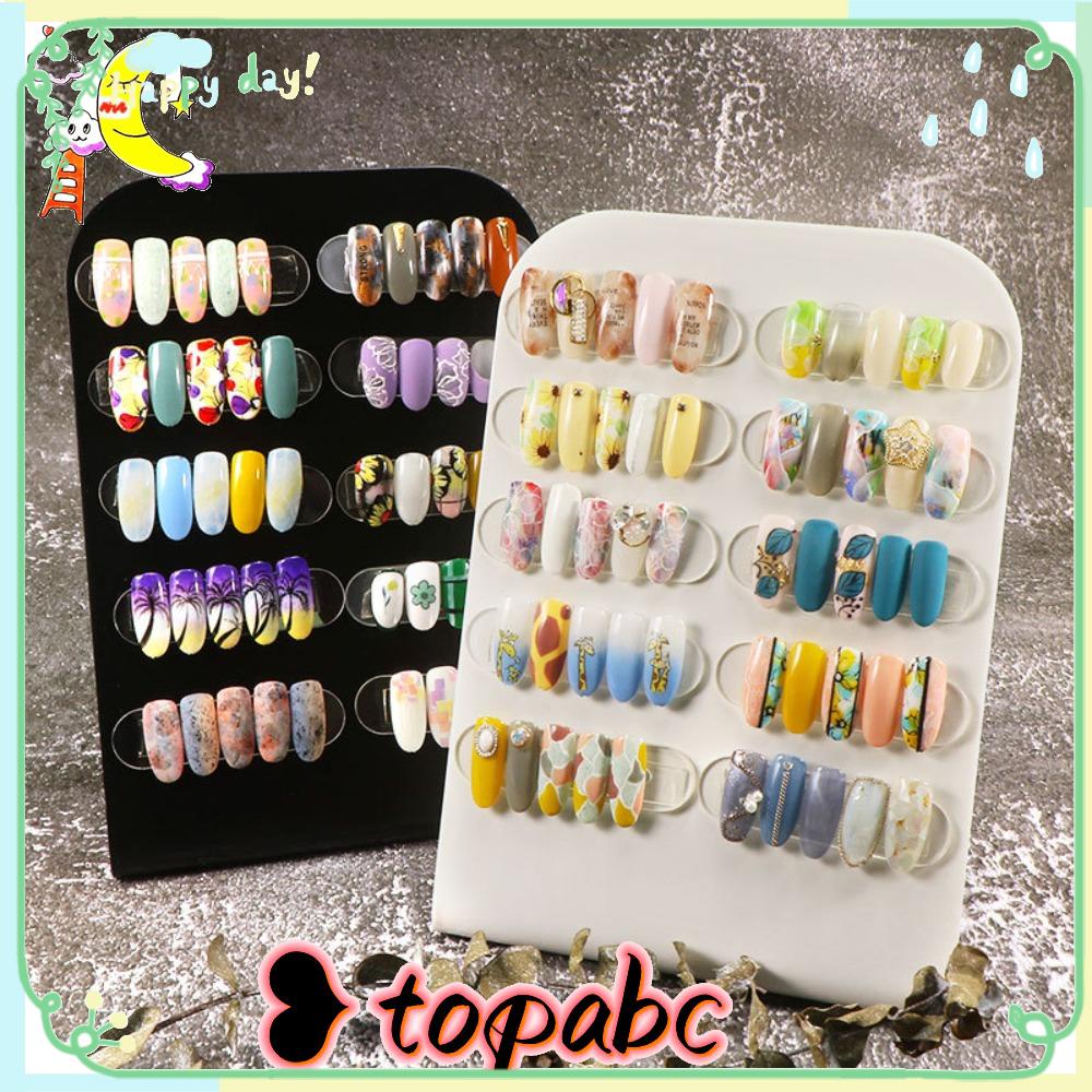 Top Nail Tips Art Stand Manicure Alat Removable Rak Tunjukkan Tip Kuku Palsu Display