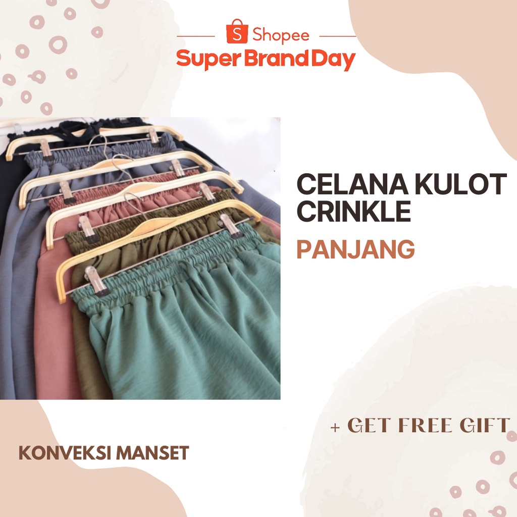 CELANA WANITA KULOT CRINKLE //Celana Wanita//Kulot Crinkle Jumbo//kulot airflow Premium/PROMO/DISKON