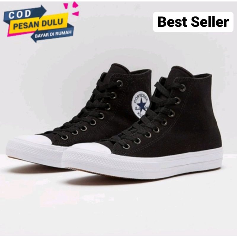 36_46 COD Sepatu Converse All Star Undefeated Ct Black High Tinggi