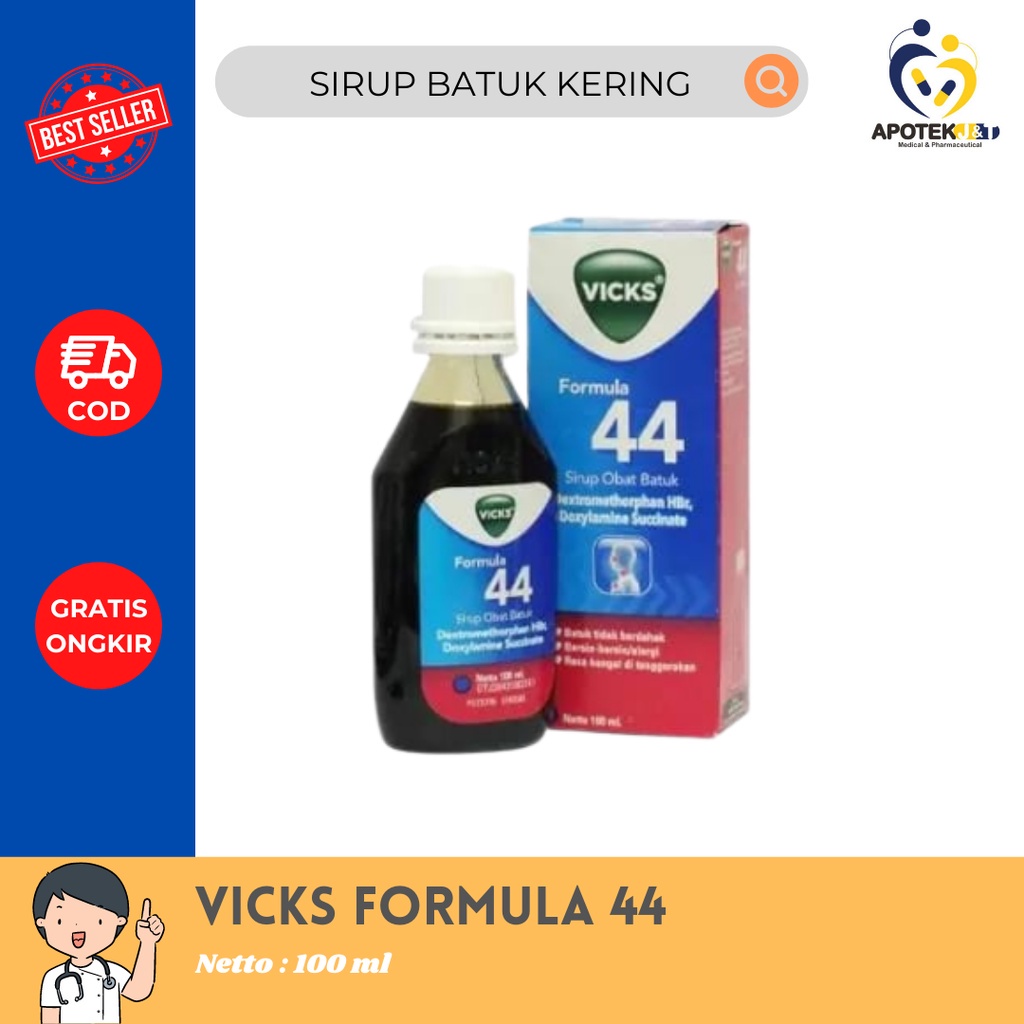 VICKS FORMULA 44 DEWASA ALL / 27 ML / 54 ML / 100ML / SIRUP BATUK