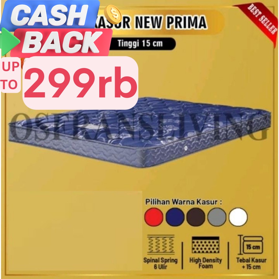 Guhdo Springbed New Prima 15 - Hanya Kasur / Mattress SPRING BED 90 X 200 100 X 200 120 X 200 140 X 