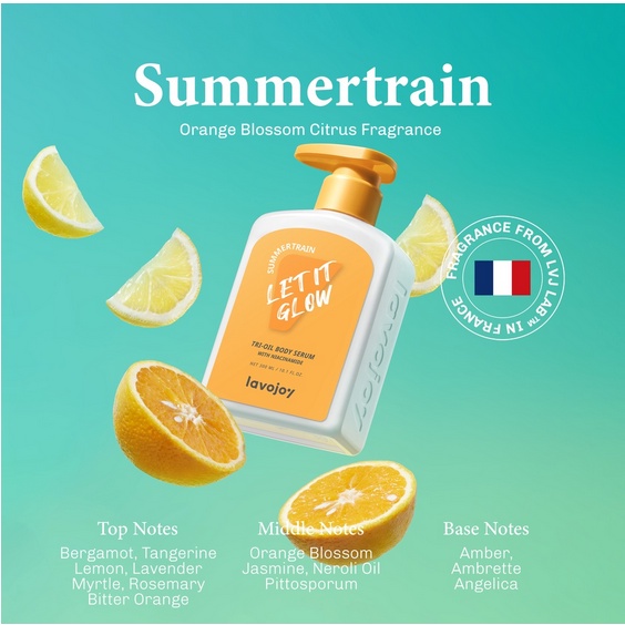 LVJ lavojoy Let It Glow Body Serum Summertrain | Hand Body Lotion | Niacinamide | Handbody