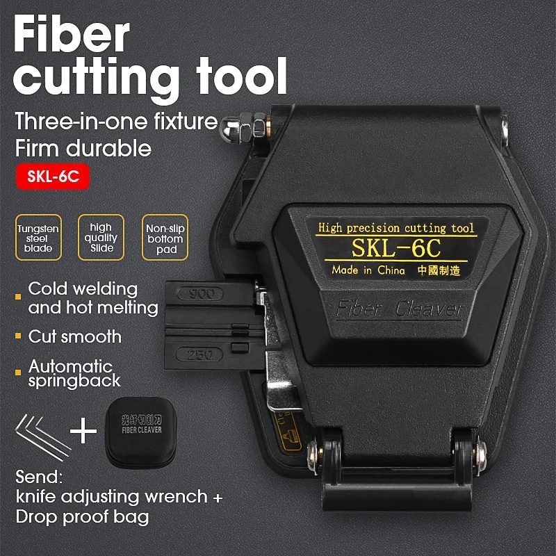 Fiber Cleaver SKL-6C Fiber Optic Cleaver Cable Cutter Cleaver Fiber Optik Optical fiber cutter