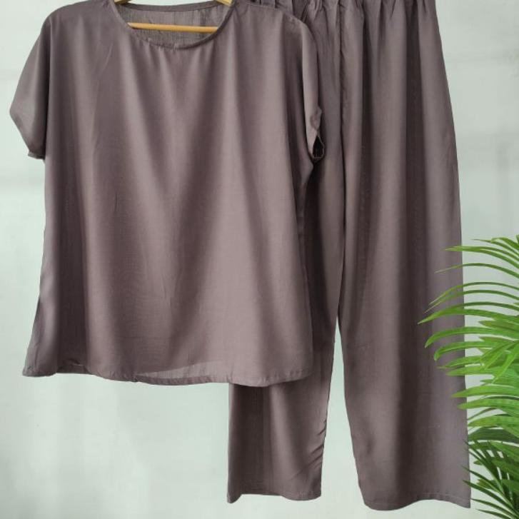 Murah Banget babydoll POLOS rayon POLOS piyama rayon CELANA PANJANG LENGAN PENDEK BAHAN RAYON babbyd