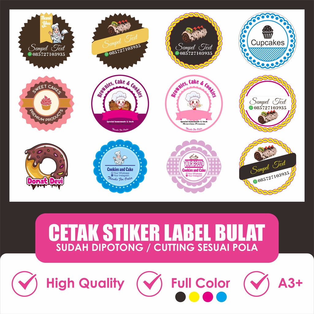 Jual Cetak Stiker Label Thank You Makanan Minuman Snack Dll Shopee Indonesia
