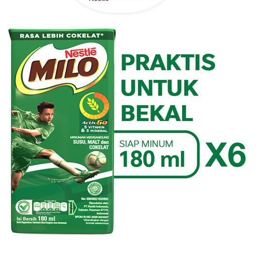 

Limited MILO ACTIV-GO UHT Susu Coklat 180 ml x 6 pcs