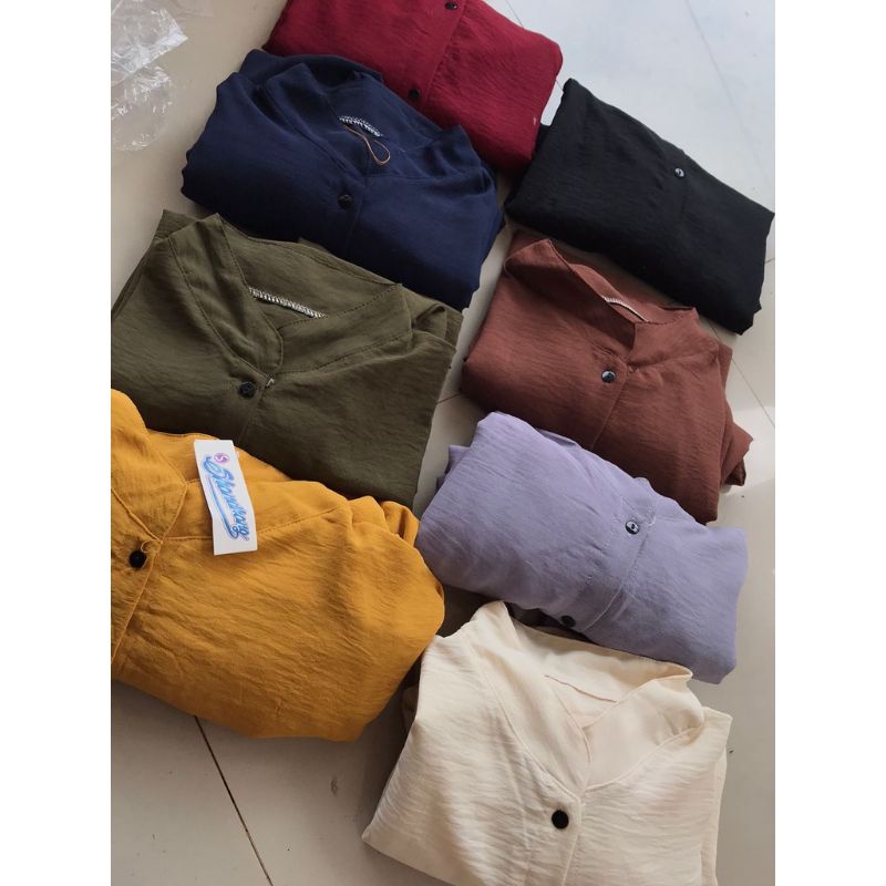 long dress Crinkle Airflow Wanita Terbaru / long tunik Crinkle airflow