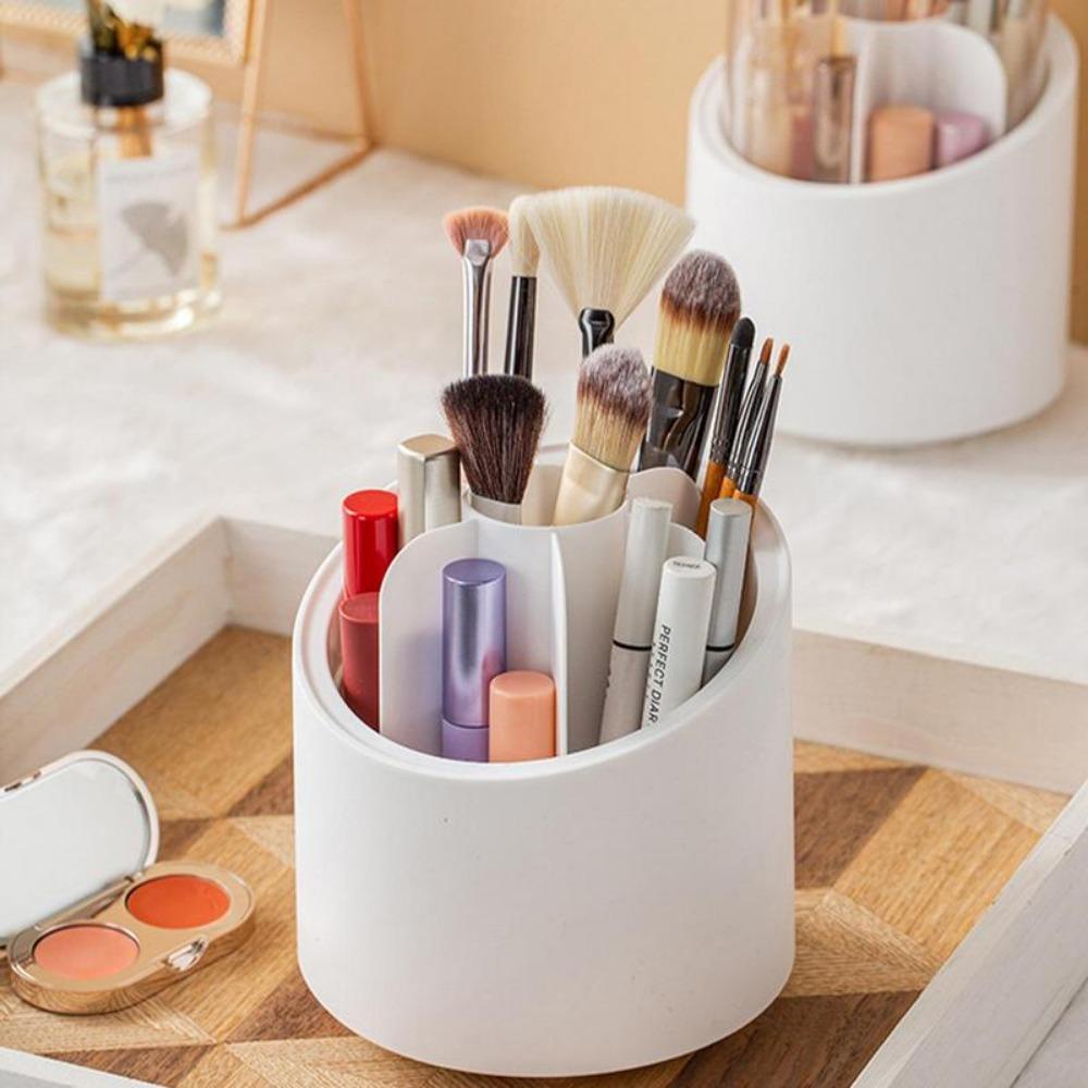 R-FLOWER Makeup Brush Storage Multifungsi360° Rotating Lipstik Storage Box