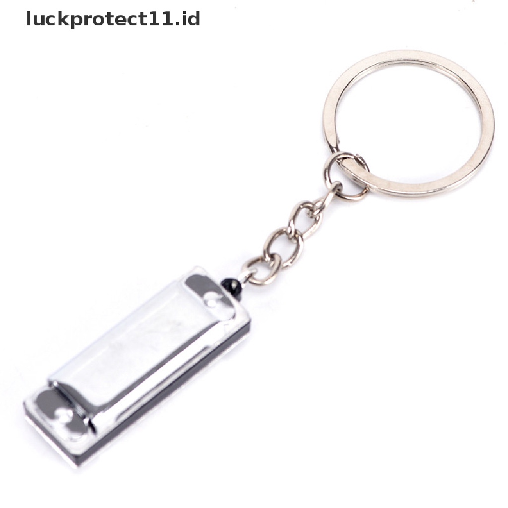 /Fashion Hot// Fashion// Warna Random Mini Harmonika Gantungan Kunci Mulut Organ Keyring Tergantung Rad Silver Nada.